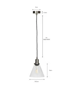 Hoxton Cone Pendant Light - Satin Nickel 7 Hoxton Cone Pendant Light - Satin Nickel -Modern Living Shop LAHO10 portrait 9 88245.1638535336