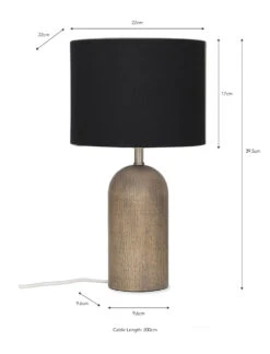 Kingsbury Ash Table Lamp - Black 7 Kingsbury Ash Table Lamp - Black -Modern Living Shop LAKB02 portrait 9 45925.1638530425
