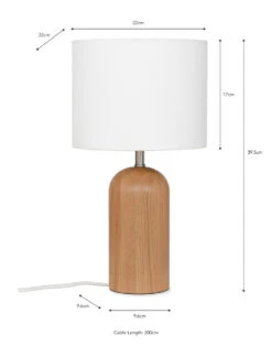 Kingsbury Oak Table Lamp - White -Modern Living Shop LAKB03 portrait 9 89251.1638530426