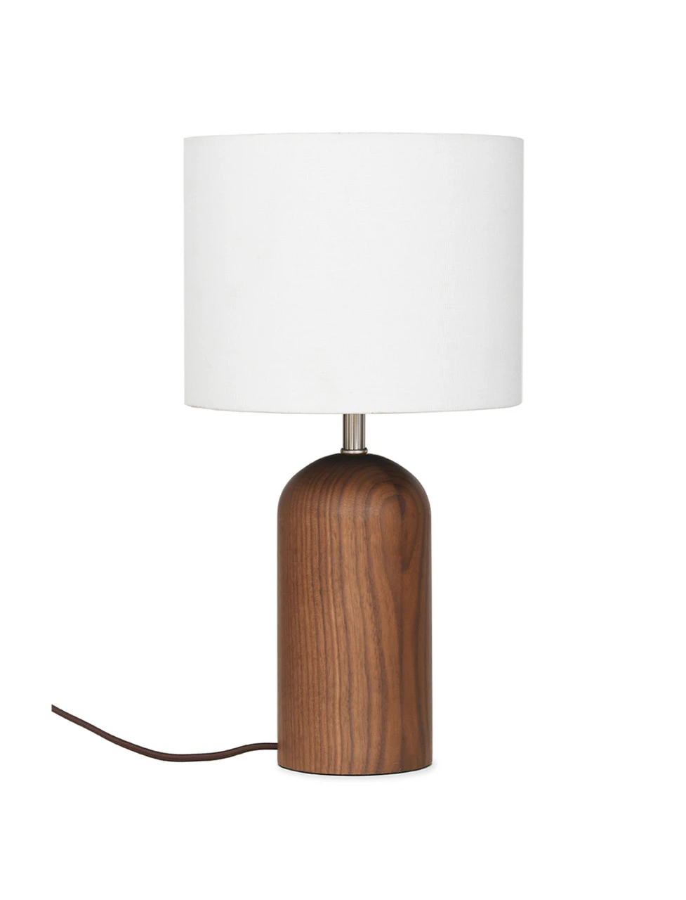 Kingsbury Walnut Table Lamp - White 4 Kingsbury Walnut Table Lamp - White - Image 2