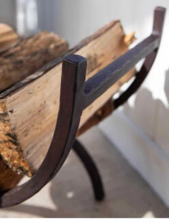 Wrought Iron Log Holder - Small -Modern Living Shop LOHO01 Portrait 2 61377.1698856043