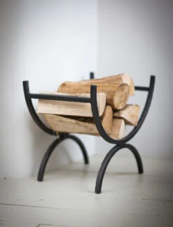 Wrought Iron Log Holder - Small -Modern Living Shop LOHO01 portrait 2 59190.1698856042