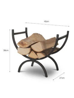 Wrought Iron Log Holder - Small -Modern Living Shop LOHO01 portrait 9 07711.1698856042