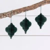 Set Of 3 Maddox Drop Baubles - Forest Green -Modern Living Shop MDBG01 Portrait 01 51443.1663930360