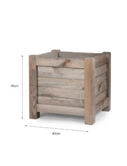 Square Wooden Planter - 40cm -Modern Living Shop PLAW01 portrait 9 31757.1638477199