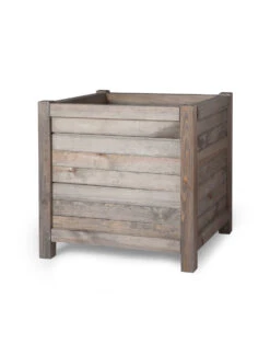 Square Wooden Planter - 60cm -Modern Living Shop PLAW02 portrait 8 54583.1638477207