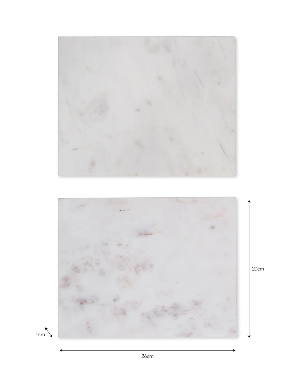 Set Of 2 Marble Placemats - White 5 Set Of 2 Marble Placemats - White - Image 3