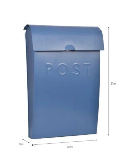 Original Post Box - Lulworth Blue -Modern Living Shop PPLB01 portrait 9 01533.1638478312