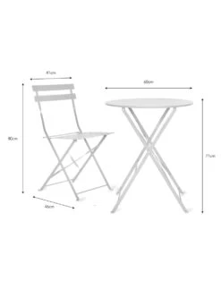 Rive Droite Bistro Set - Small - Chalk -Modern Living Shop RDCH01 portrait 9 53935.1638479546