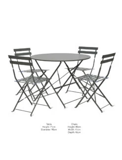Rive Droite Bistro Set - Large - Carbon -Modern Living Shop RDCN01 portrait 9 31556.1638479584