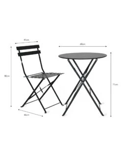 Rive Droite Bistro Set - Small - Carbon -Modern Living Shop RDCN02 portrait 9 54821.1656665416