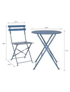 Rive Droite Bistro Set - Small - Cove Blue -Modern Living Shop RDLB01 portrait 9 40026.1638480098