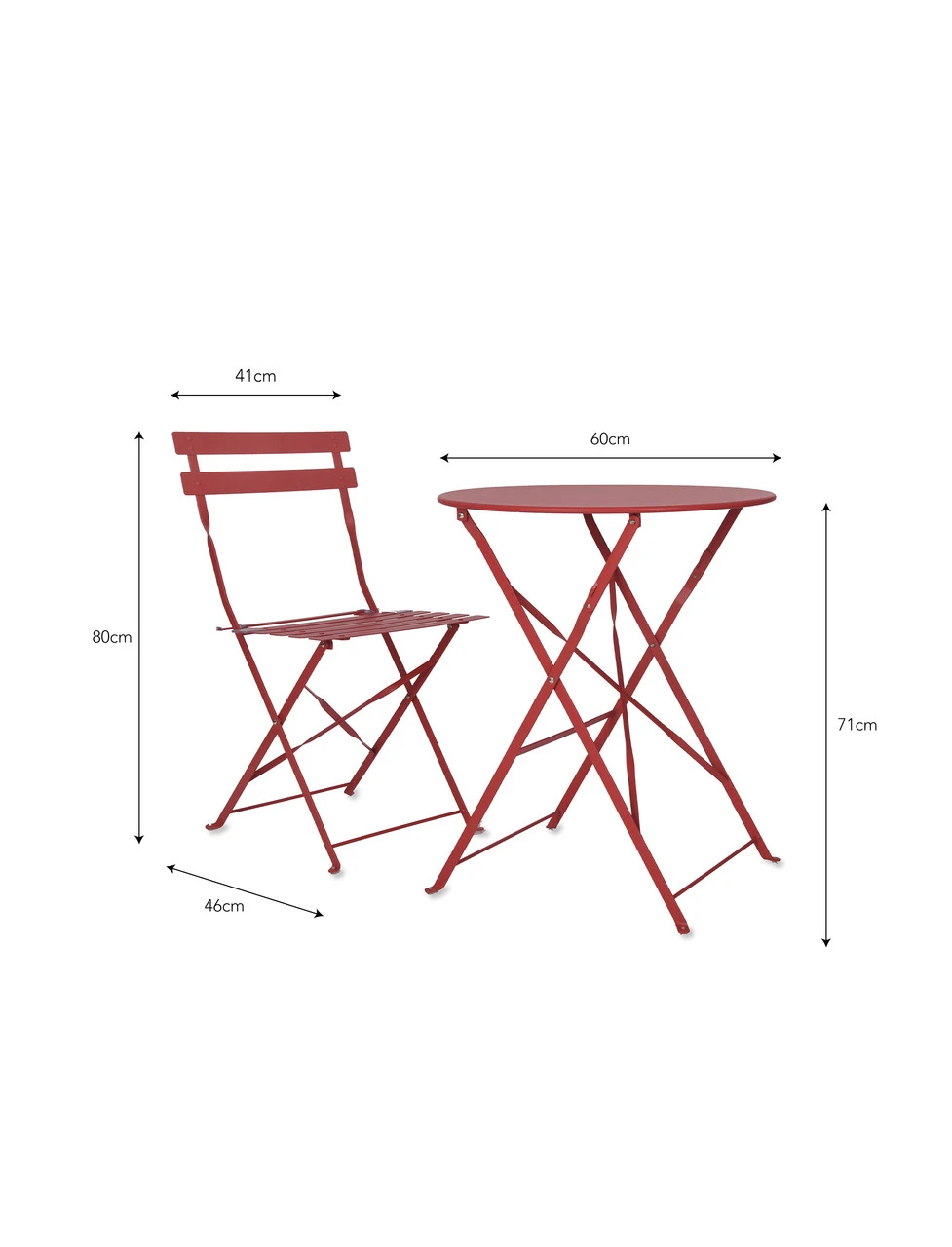 Rive Droite Bistro Set - Small - Pomegranate 6 Rive Droite Bistro Set - Small - Pomegranate - Image 4