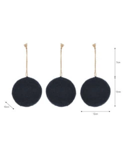 Set Of 3 Southwold Baubles - Large - Ink -Modern Living Shop SBIK04 portrait 9 40259.1638480798