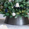 Hammered Christmas Tree Skirt - Antique Pewter -Modern Living Shop SKAP01 portrait 1 59105.1638483114