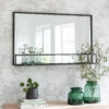 Sapperton Wide Mirror With Shelf - Black -Modern Living Shop SMSW01 portrait 1 28623.1646064650