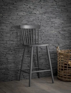 Spindle Bar Stool - Carbon