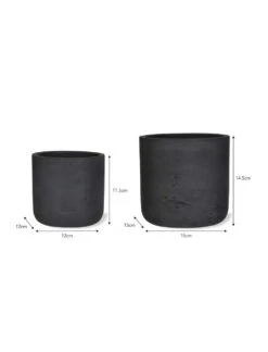 Set Of 2 Stratton Straight Pots - Carbon -Modern Living Shop SPCN02 portrait 9 83290.1638483643