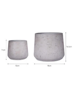 Set Of 2 Stratton Tapered Pots - Stone -Modern Living Shop SPCT01 portrait 9 71735.1638483667