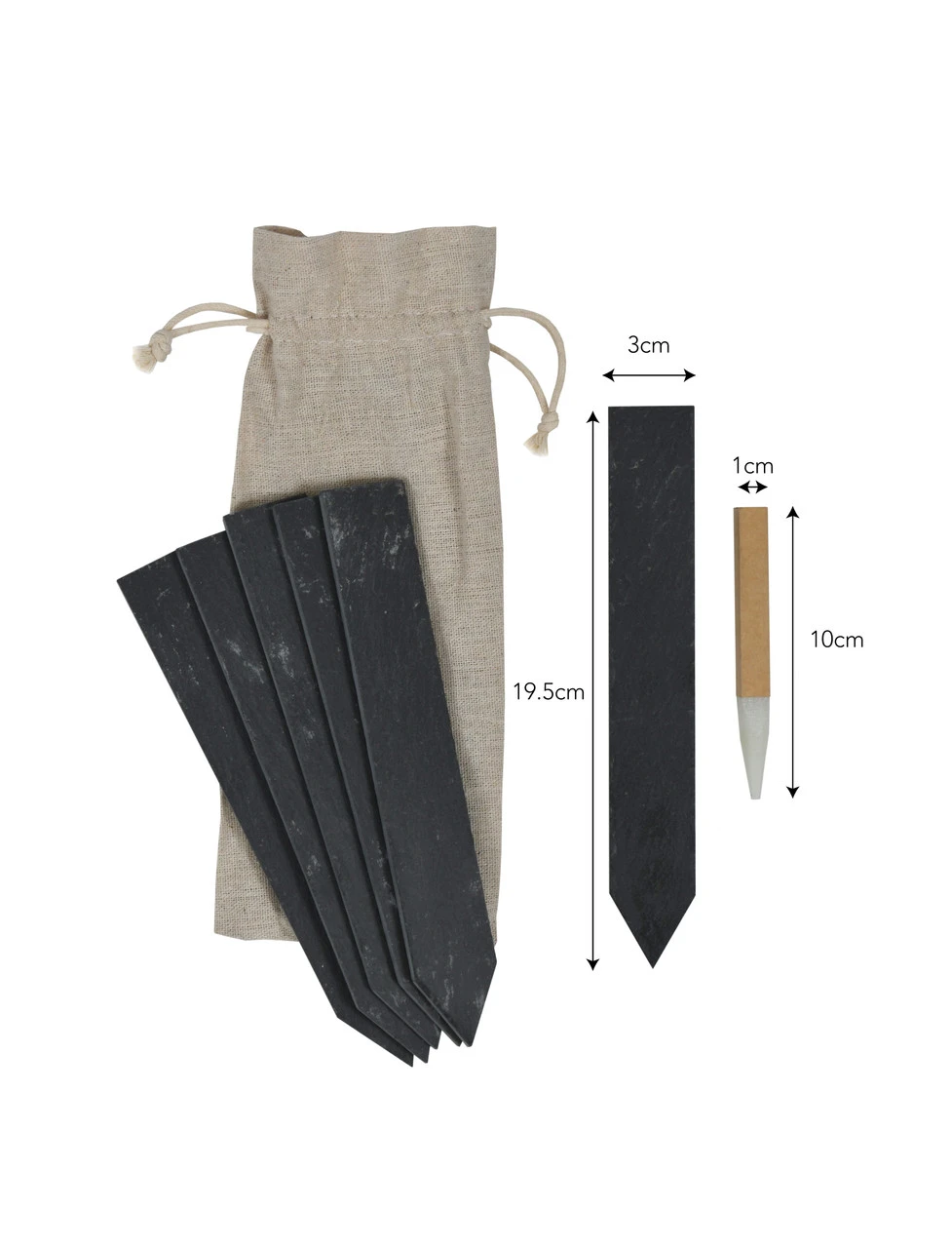 Set Of 6 Slate Plant Tags 6 Set Of 6 Slate Plant Tags - Image 4