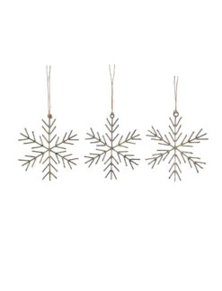 Set Of 3 Cromwell Snowflakes -Modern Living Shop Set of 3 Cromwell Snowflakes in Antique Brass Finish Iron CSAB01 85104.1663929860