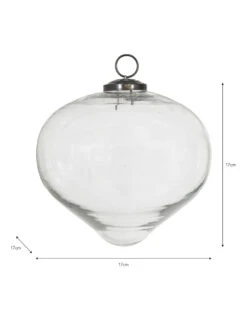 Hailes Teardrop Bauble - Large - Clear -Modern Living Shop TBGR02 portrait 9 46970.1638484704