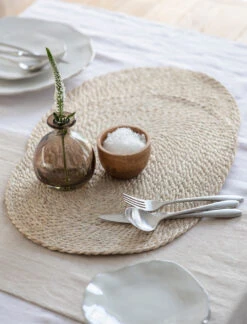 Pair Of Jute Table Mats - Natural