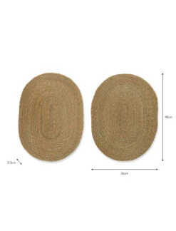 Pair Of Jute Table Mats - Natural -Modern Living Shop TMJU02 portrait 9 60197.1638485086