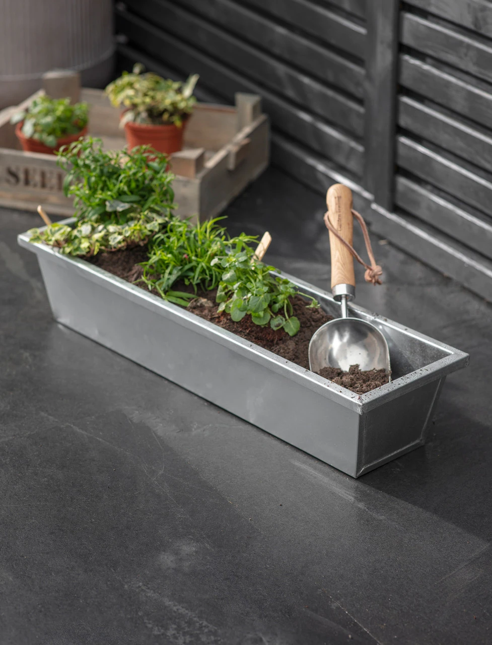 Plant Trough - Galvanised Steel - 60cm 3 Plant Trough - Galvanised Steel - 60cm