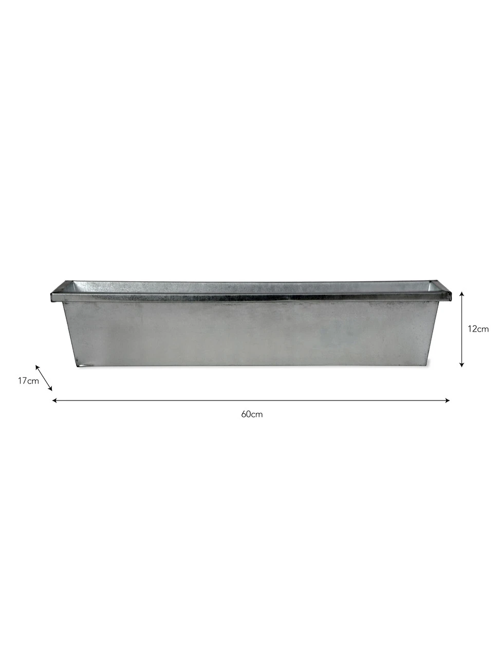 Plant Trough - Galvanised Steel - 60cm 5 Plant Trough - Galvanised Steel - 60cm - Image 3