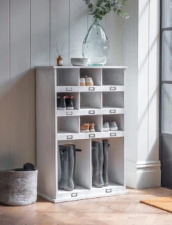 Chedworth Welly Locker - Tall - White -Modern Living Shop WRWO06 portrait 2 48580.1638490236